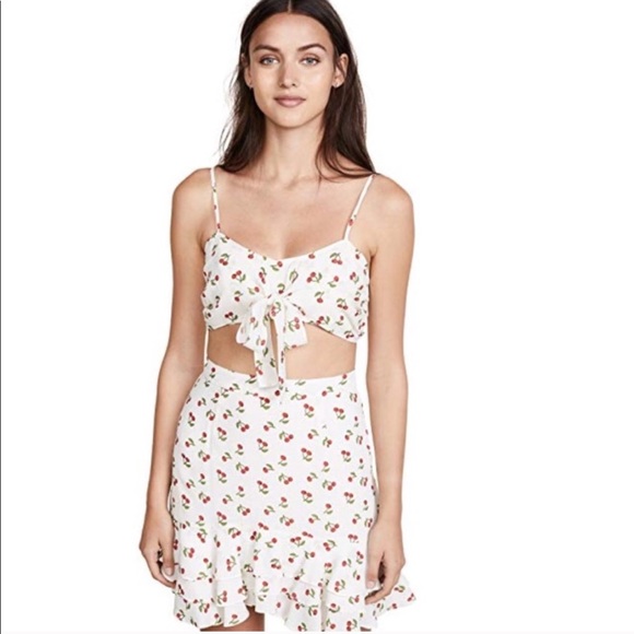 For Love And Lemons Dresses & Skirts - For love and lemons cherry red skirt and top set